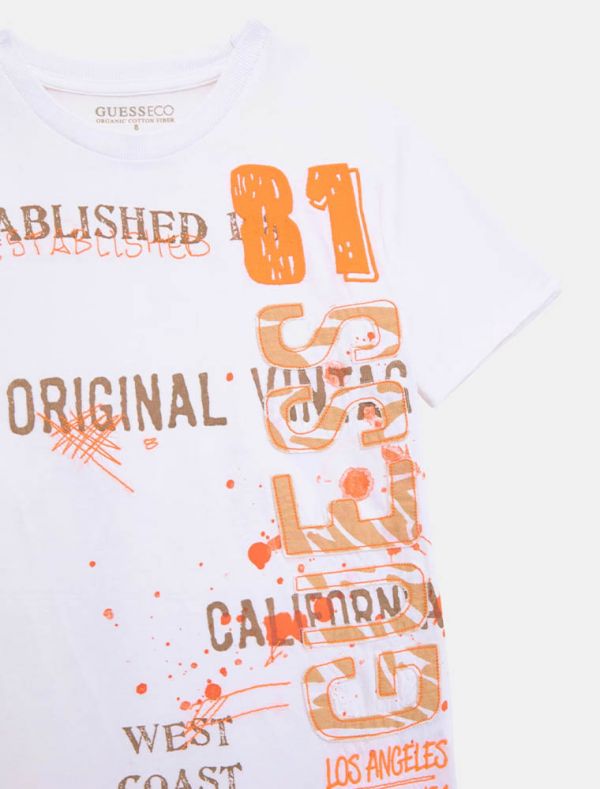 T-shirt manica corta Guess - white