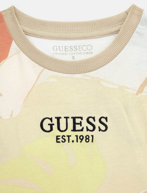 T-shirt manica corta Guess - bianco beige