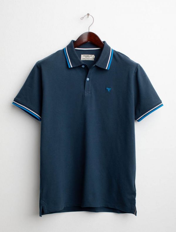 Polo manica corta Fred Mello - blue