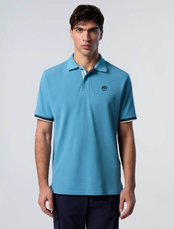 Polo manica corta North Sails - azzurro