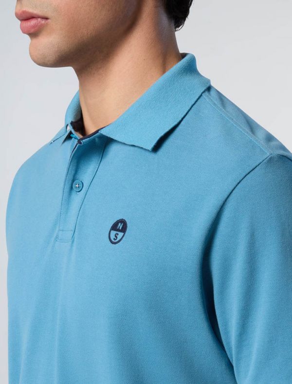 Polo manica corta North Sails - azzurro
