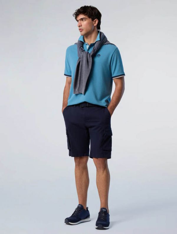 Polo manica corta North Sails - azzurro
