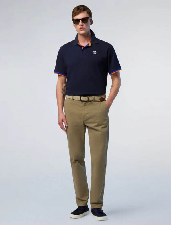 Polo manica corta North Sails - navy blu