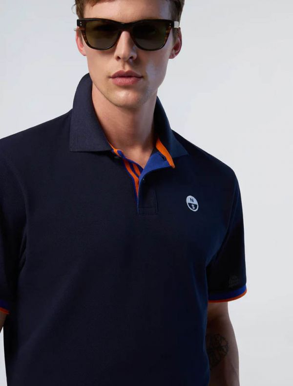 Polo manica corta North Sails - navy blu