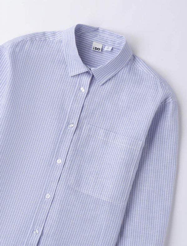 Camicia manica lunga I Do - azzurro