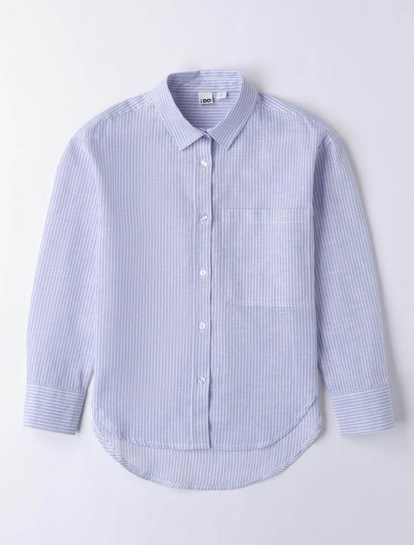 Camicia manica lunga I Do - azzurro