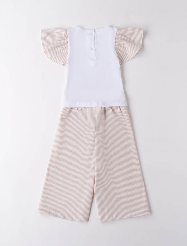Completo maglia e pantalone I Do - beige