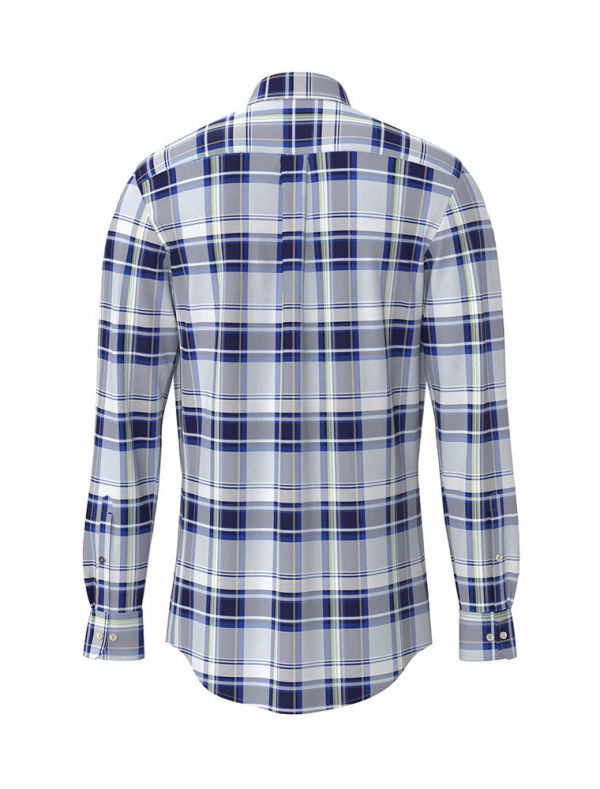 Camicia manica lunga casual Fynch-hatton - quadro blu