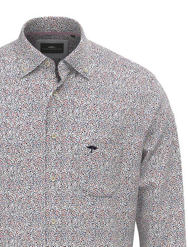 Camicia manica lunga casual Fynch-hatton - fantasia rosso