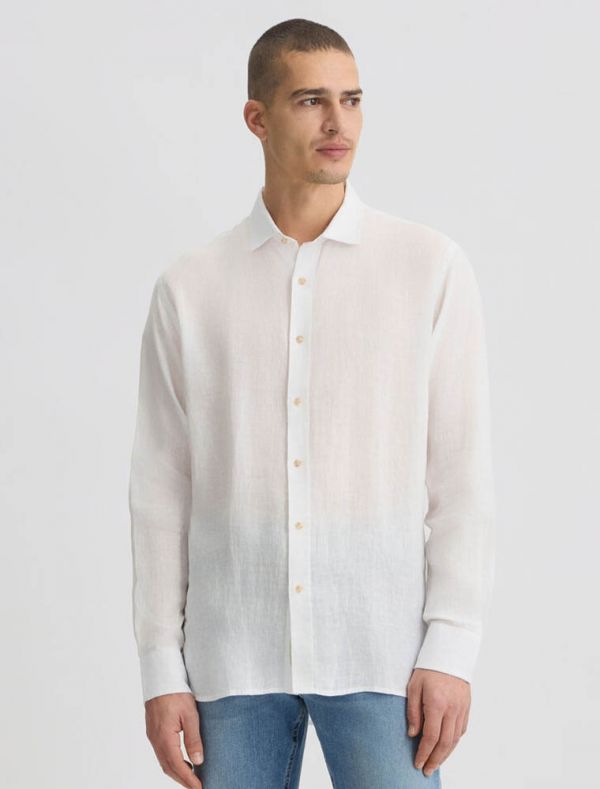 Camicia manica lunga lino Liu Jo - white