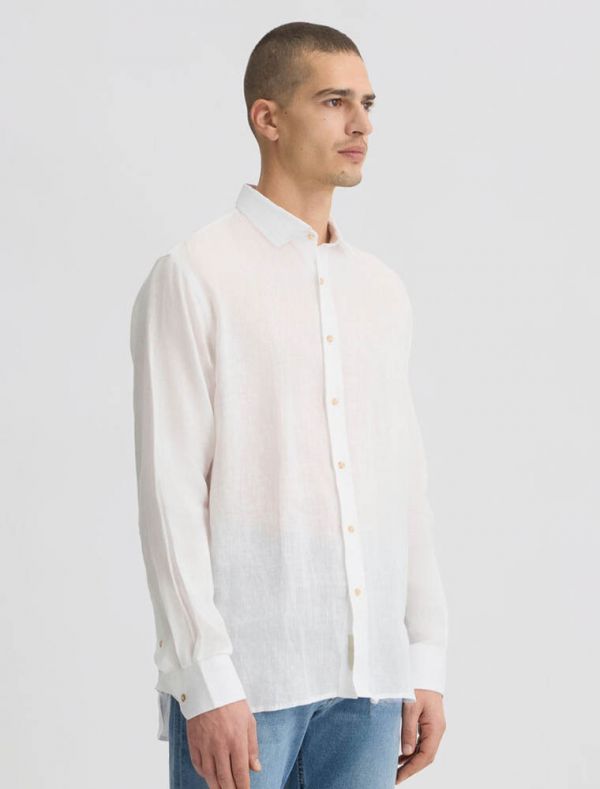 Camicia manica lunga lino Liu Jo - white