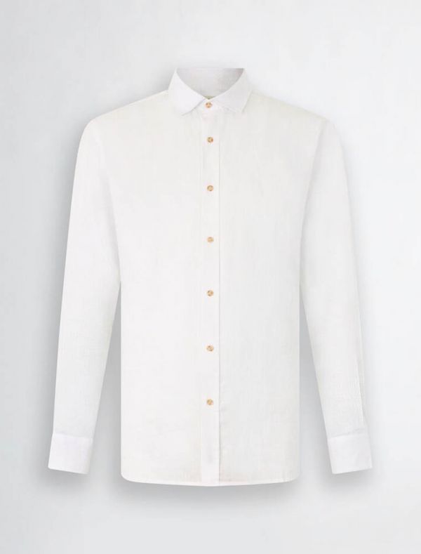 Camicia manica lunga lino Liu Jo - white