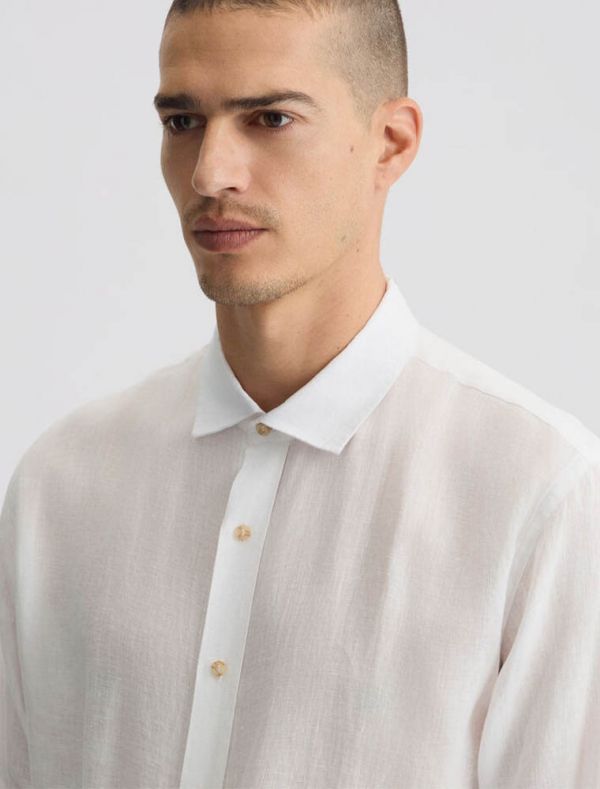 Camicia manica lunga lino Liu Jo - white