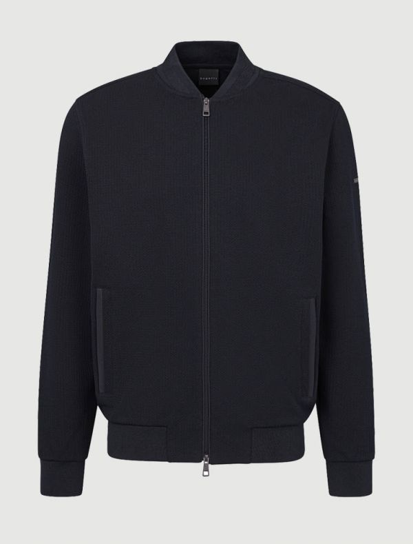 Maglia in felpa aperta Bugatti - blu