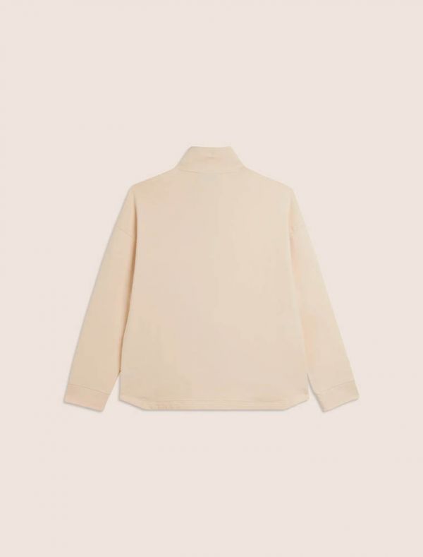 Felpa sportiva aperta Freddy - crema