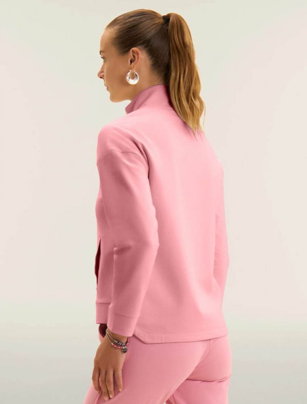 Felpa sportiva aperta Freddy - rosa
