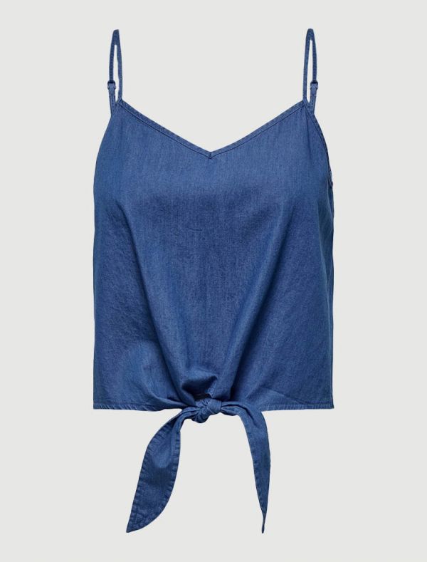 Top Only - medium blue denim