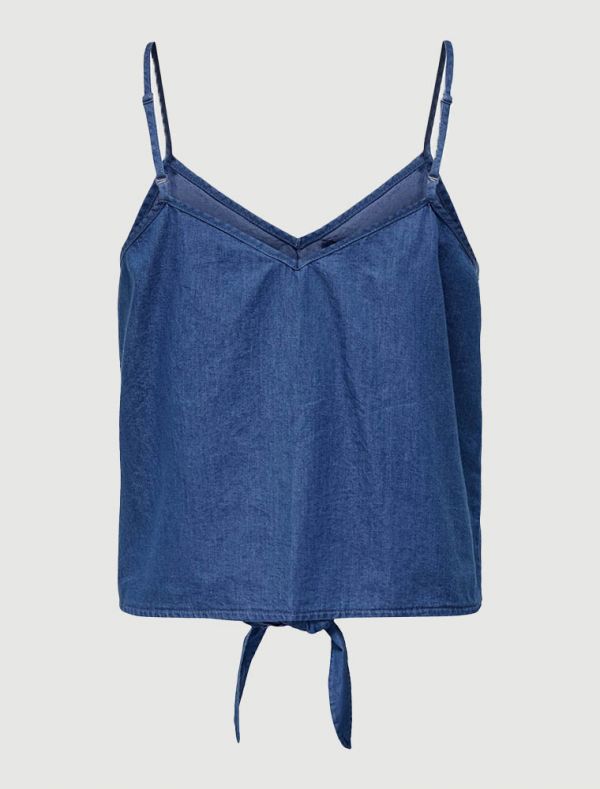 Top Only - medium blue denim
