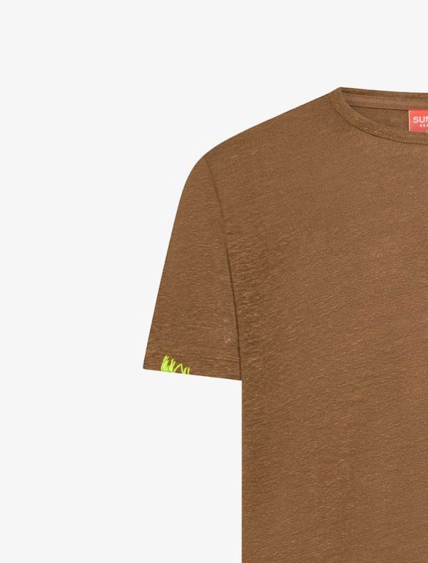 T-shirt manica corta Sun68 - marrone