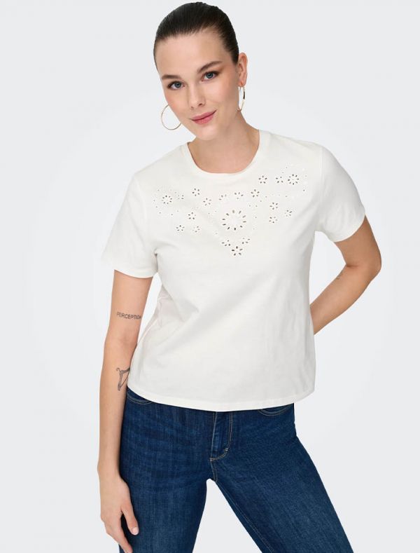 T-shirt manica corta Jdy - cloud dancer