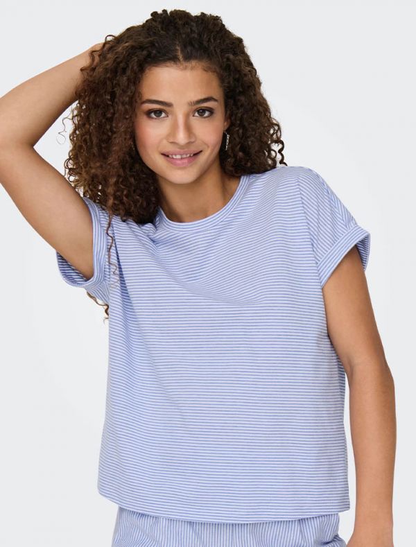 T-shirt manica corta Jdy - azzurro