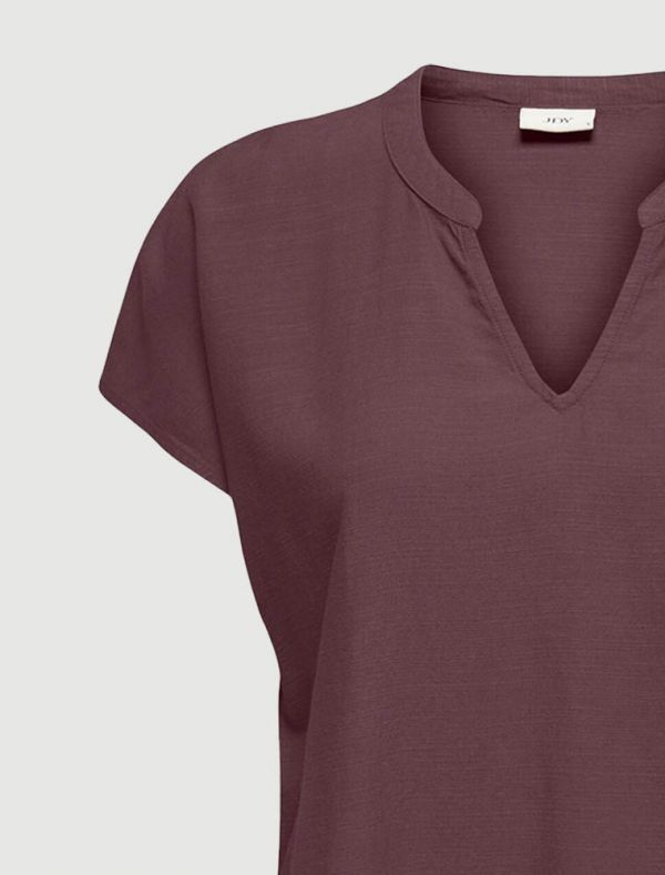 Camicia manica corta Jdy - melanzana