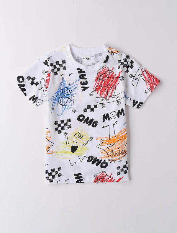 T-shirt manica corta I Do - bianco nero