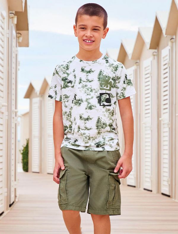T-shirt manica corta I Do - bianco verde