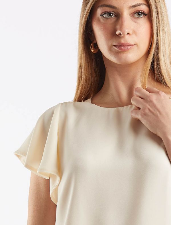Camicia manica corta Artigli - panna