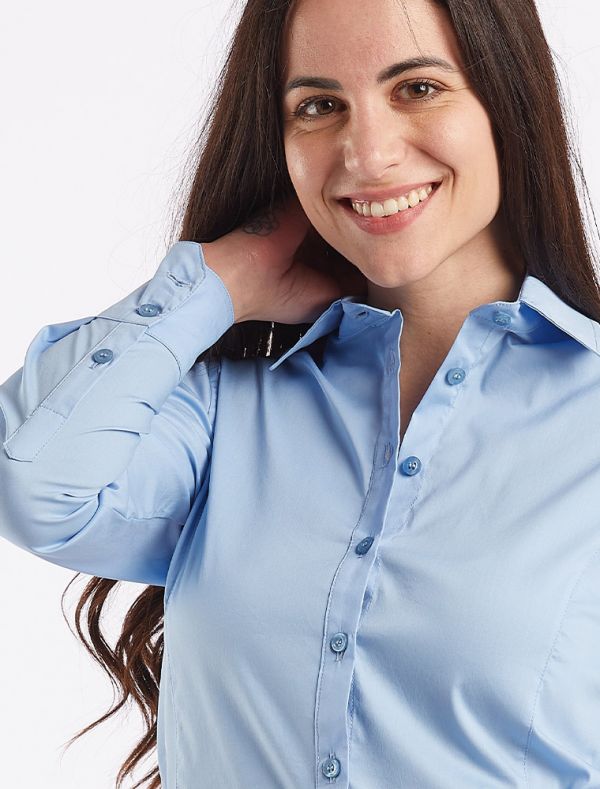 Camicia manica lunga giovane Artigli - celeste