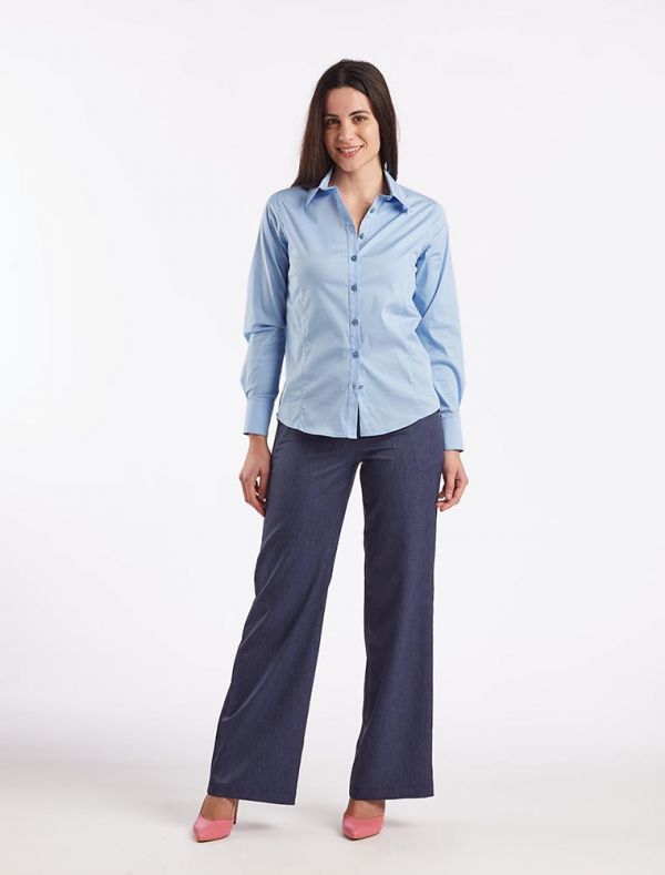 Camicia manica lunga giovane Artigli - celeste