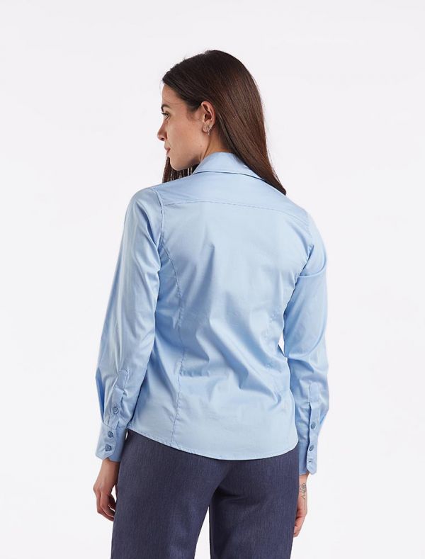 Camicia manica lunga giovane Artigli - celeste