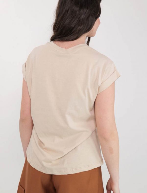 T-shirt manica corta Artigli - tabacco