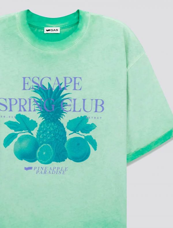 T-shirt manica corta Gas - verde acqua