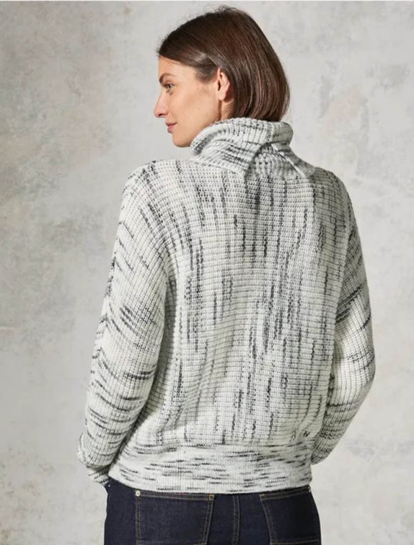 Dolcevita in maglia - grigio bianco