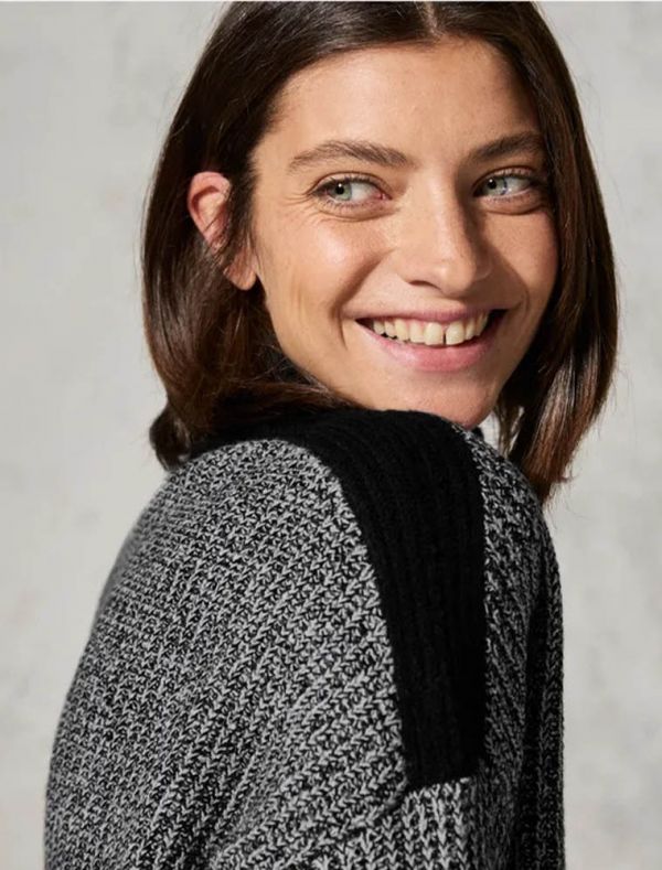 Maglione con collo alto - nero