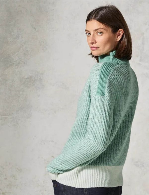 Maglione con collo alto - verde