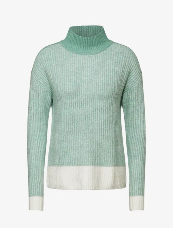 Maglione con collo alto - verde