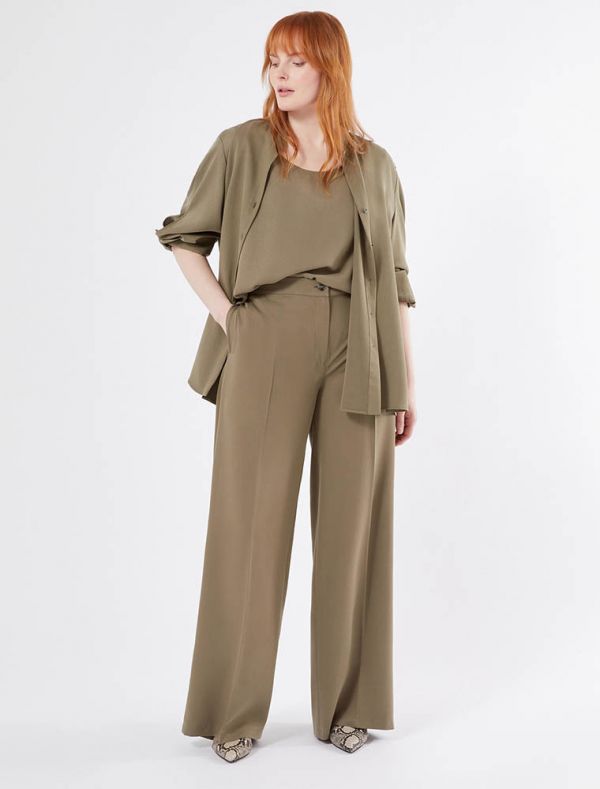 Pantalone curvy Persona - kaki