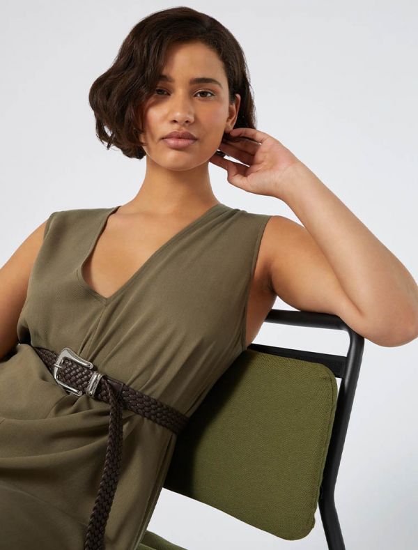 Abito curvy Persona - kaki