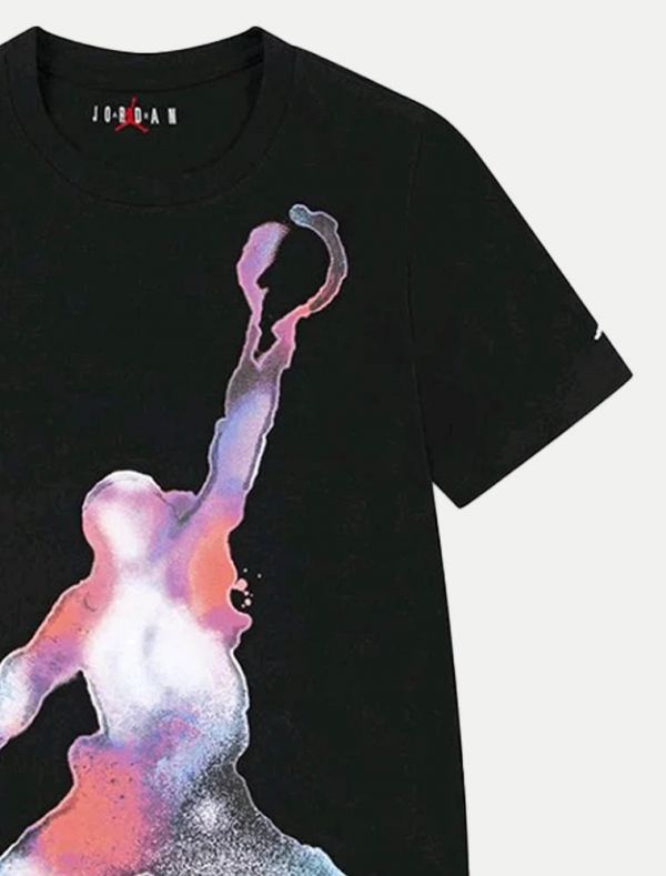 T-shirt manica corta sportiva Jordan - nero