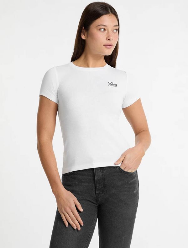T-shirt manica corta Guess Jeans - bianco