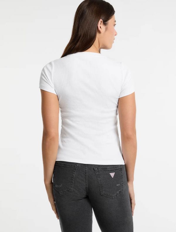 T-shirt manica corta Guess Jeans - bianco