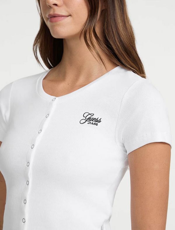 T-shirt manica corta Guess Jeans - bianco