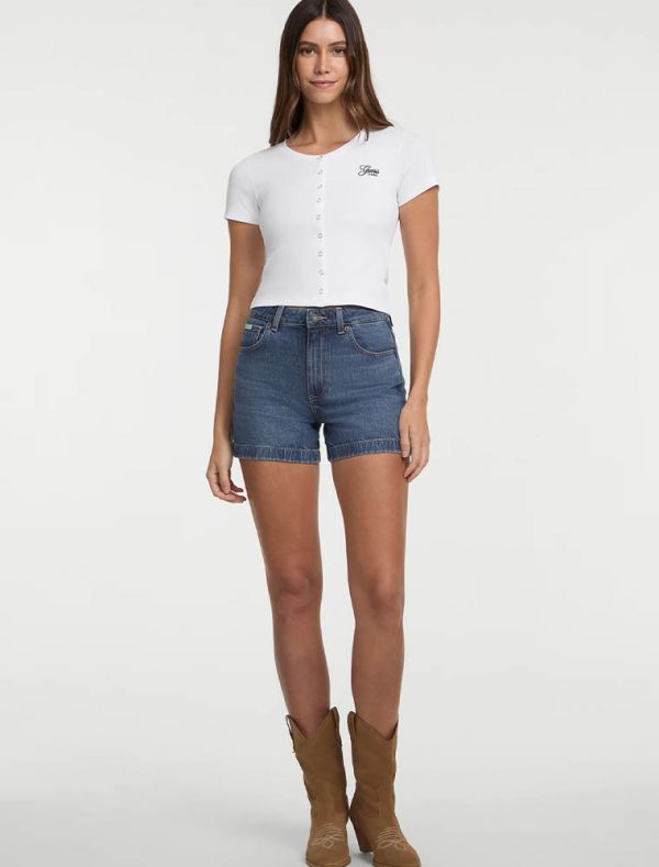 T-shirt manica corta Guess Jeans - bianco