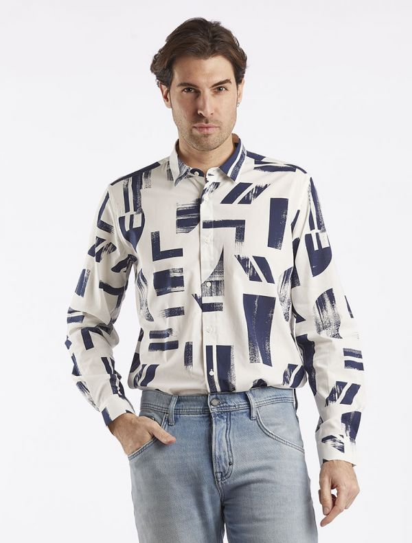 Camicia manica lunga Antony Morato - blu bianco