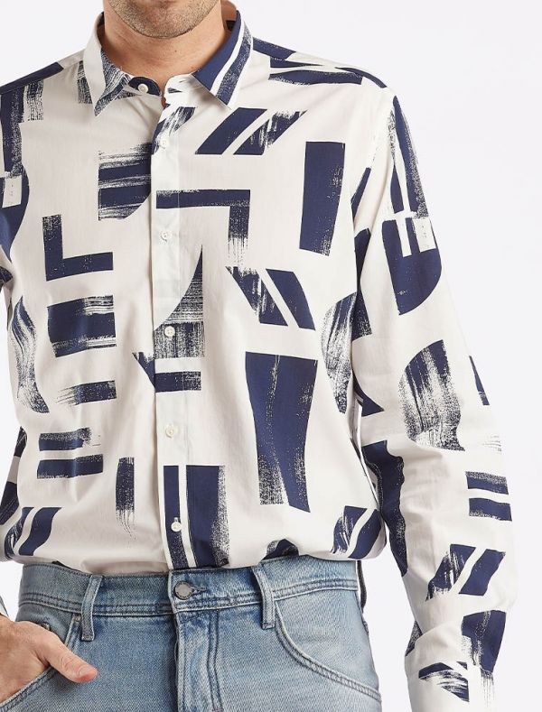 Camicia manica lunga Antony Morato - blu bianco