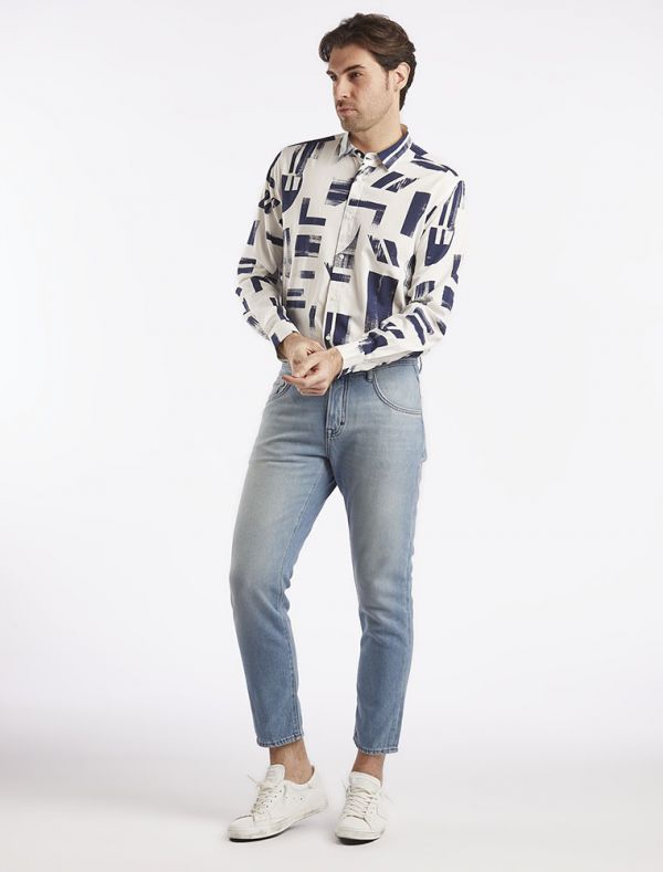Camicia manica lunga Antony Morato - blu bianco