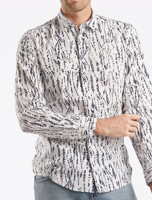 Camicia manica lunga lino Antony Morato - blu