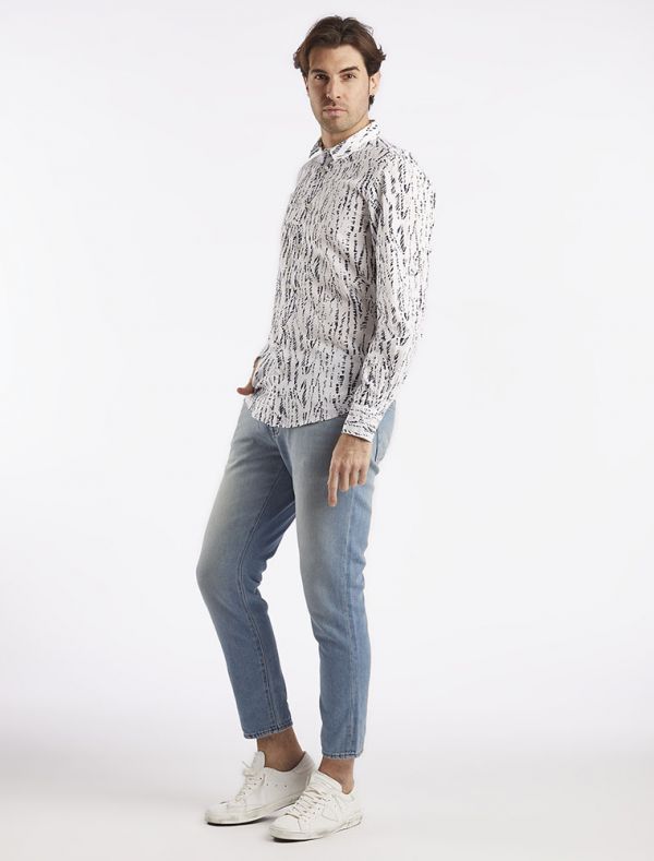 Camicia manica lunga lino Antony Morato - blu